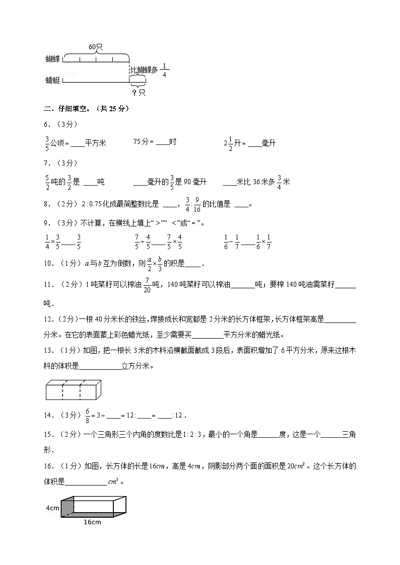 南京市江宁区六年级上学期数学期中试卷（含答案解析）02