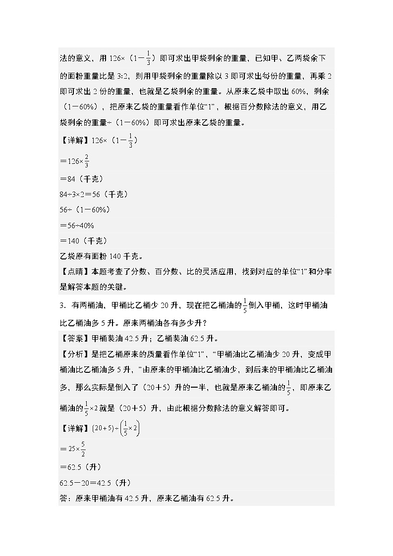 2024年小升初数学典型例题系列-专题29：一般应用题·分数和百分数应用题(三)·拓展版专项训练-(解析版)第2页