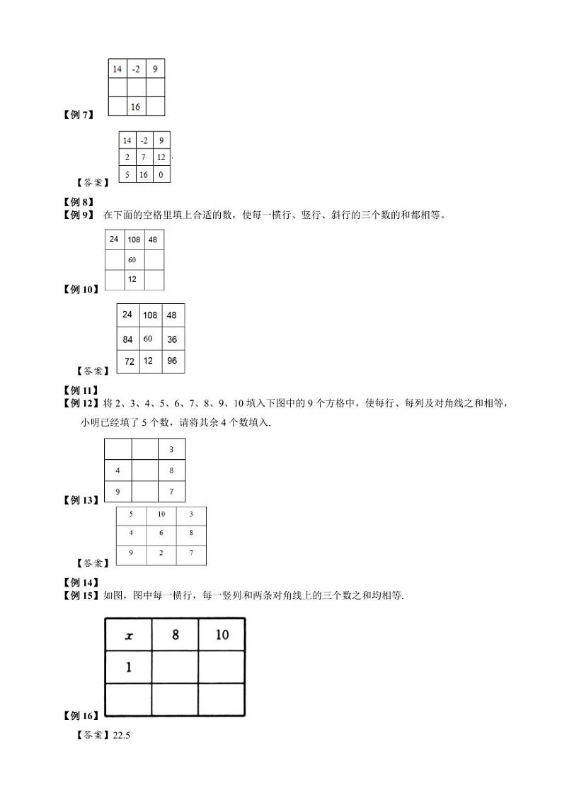 【专项训练】04 奇阶、偶阶幻方-2024年小升初数学思维专项模板训练03
