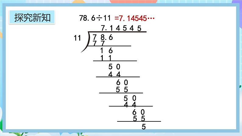 人教版数学五年级上册3.9《认识循环小数、有限小数和无限小数》课件+练习07