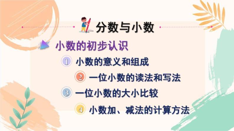 苏教版三年级下册数学第十单元期末复习《分数与小数的认识》教学课件第4页