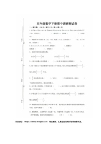 广东省湛江市双港小学2023-2024学年五年级下学期期中质量调研数学试题