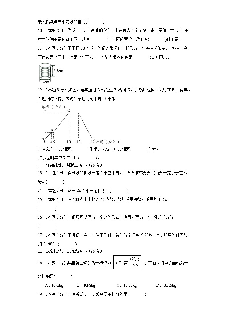 数学（基础卷03）-2024年小升初模拟卷（人教版）02