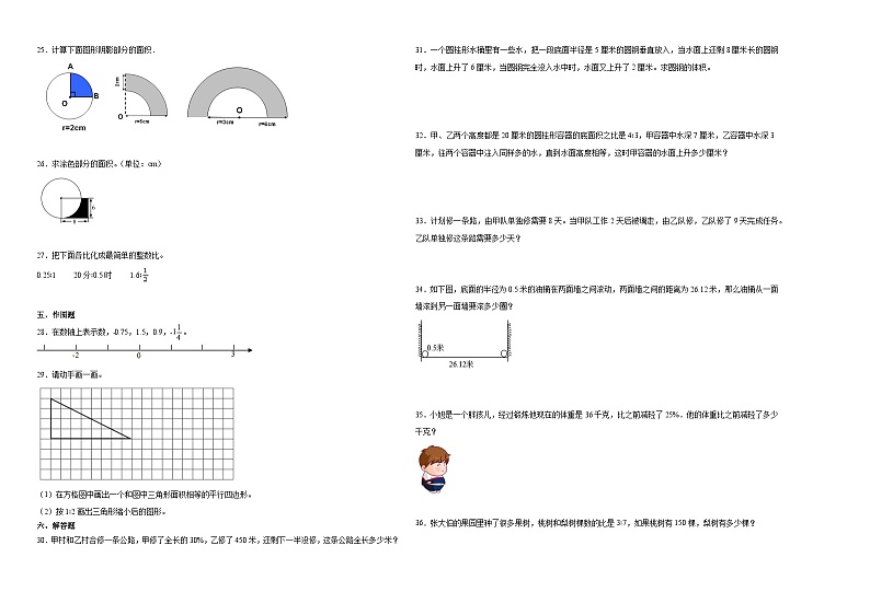 小升初模拟测试（试题）-2023-2024学年六年级下册数学苏教版.1第2页