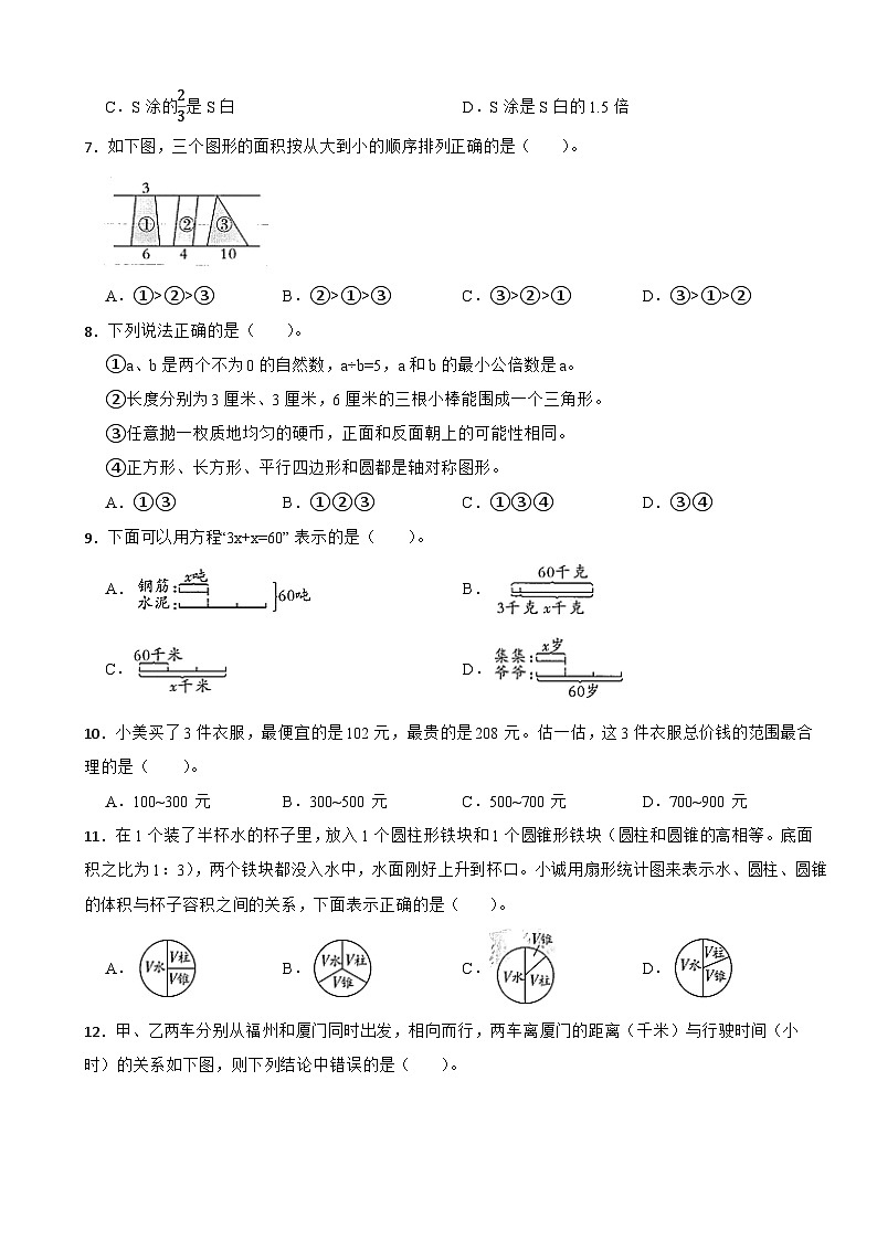 福建省厦门市集美区2022-2023学年六年级下学期期末数学试卷02