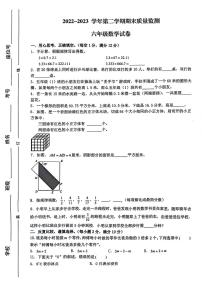 安徽省阜阳市颍州区2022-2023学年六年级下学期期末检测数学试题