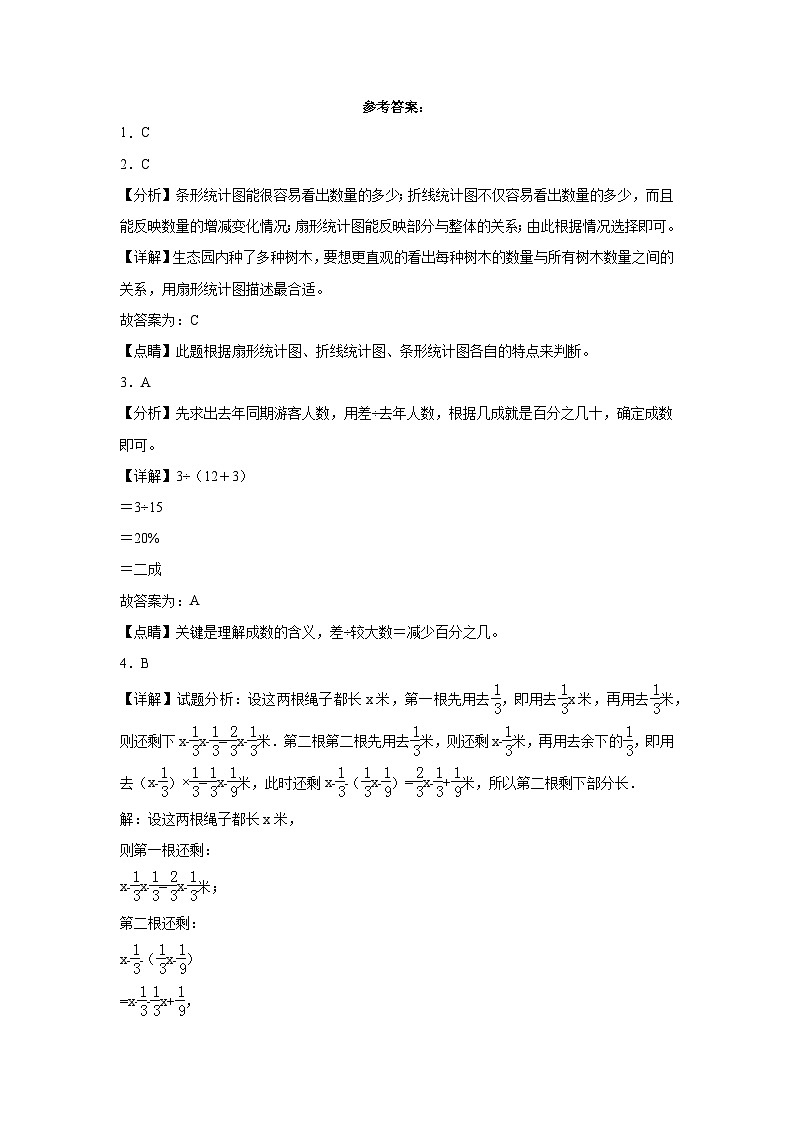广东省深圳市小升初模拟测试预测卷（试题）2023-2024学年六年级下册数学北师大版第3页