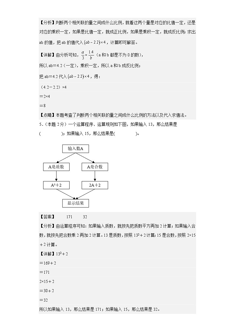 小升初数学考前最后一课-【考前冲刺】专家押题卷0203