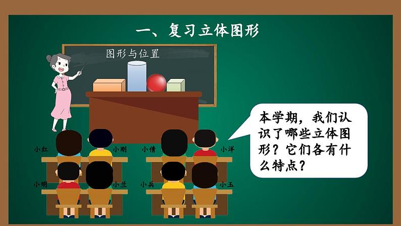 9  总复习  第五课时 位置和认识图形（课件）-一年级上册数学人教版第4页