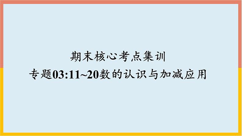 专题03：11~20的认识以及加减法应用（复习课件）-一年级数学上册期末核心考点集训（人教版）第1页