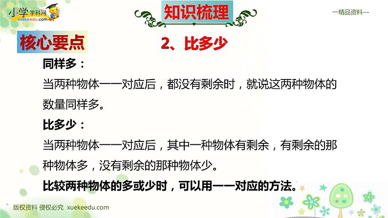 人教版一年级数学上册期末检测考前高效培优知识梳理总复习（整理与复习课件）06