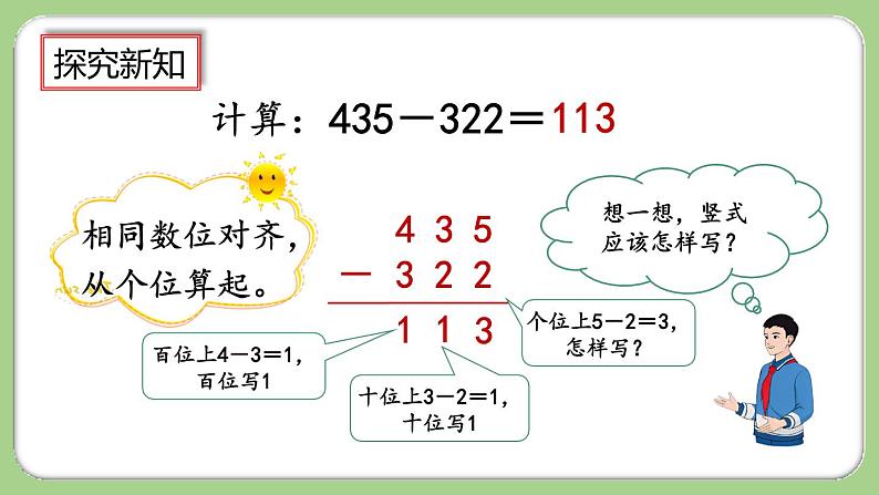 人教版数学三上 4.2.1《三位数减三位数(1)》课件+教案+同步练习05