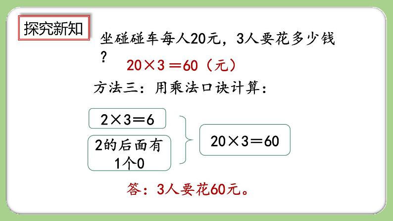 人教版数学三上 6.1.1《两位数乘一位数的口算》课件+教案+同步练习06