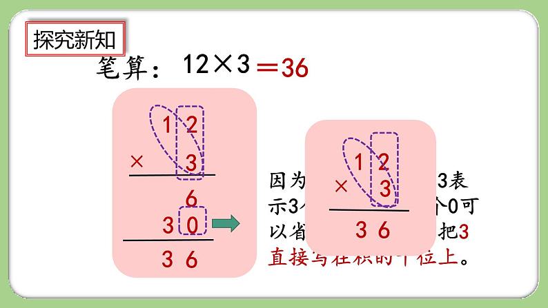 人教版数学三上 6.2.1《两、三位数乘一位数（不进位）的笔算》课件+教案+同步练习06