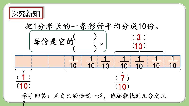 人教版数学三上 8.1.3《认识几分之几》课件+教案+同步练习07