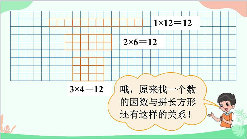 北师大版数学五年级上册 三 倍数与因数-第4课时 找因数课件05