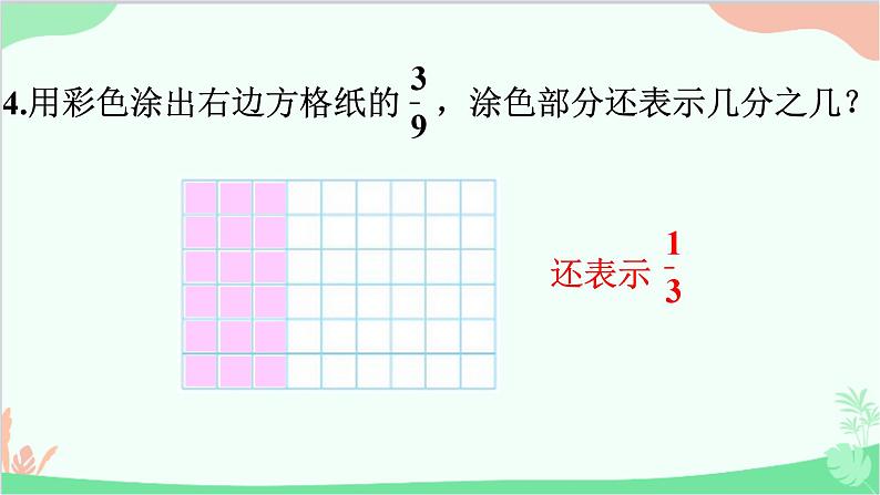 北师大版数学五年级上册 五 分数的意义-练习六课件第6页