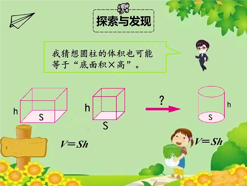 北师大版数学六年级下册 第一单元 圆柱与圆锥-第三课时 圆柱的体积课件第8页