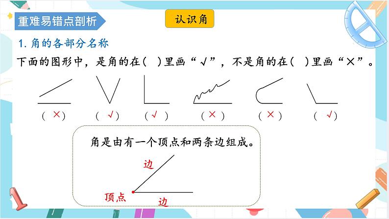 人教版小学数学二上 第三单元 《角的初步认识》（单元复习） 课件04