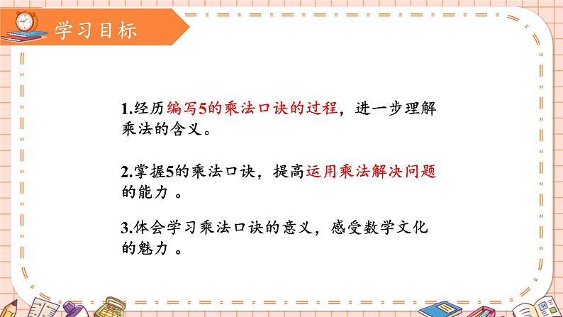 人教版小学数学二上 第2课时 5的乘法口诀 课件第2页