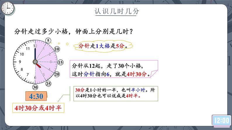 人教版小学数学二上 第2课时 认识几时几分 课件08