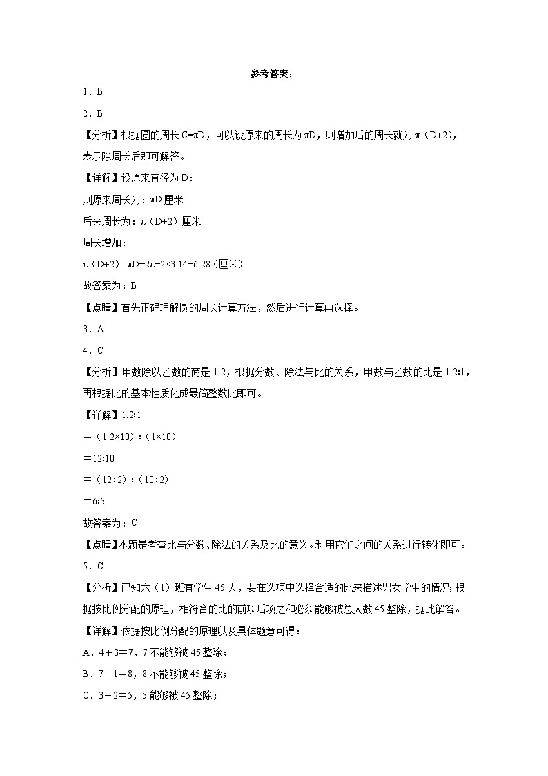 小升初模拟卷（试题）2023-2024学年六年级下册数学北师大版第3页