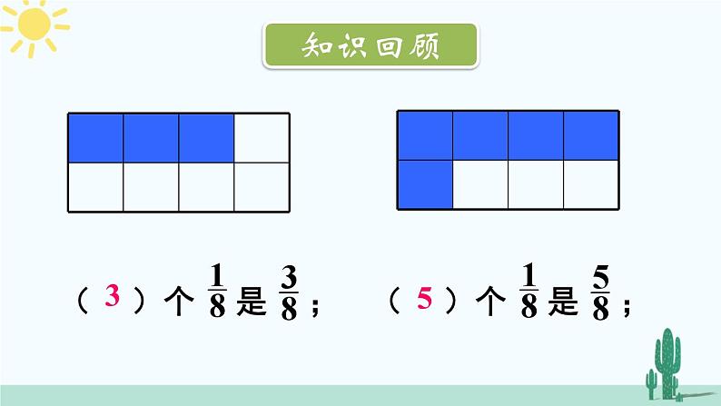 西师大版三年级数学上册课件 8.2.1 简单的同分母分数加减法的计算02