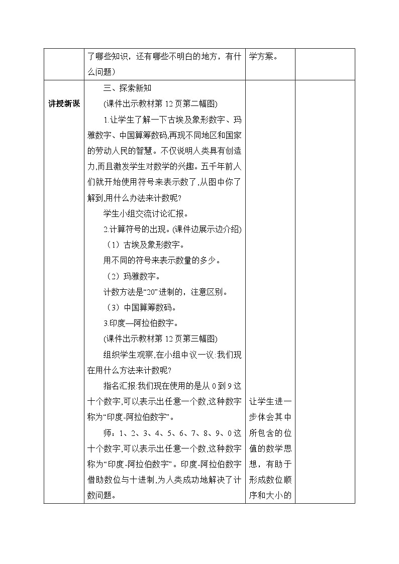 北师大版小学数学四年级第一单元第6课时《从结绳计数说起》课件+教案02