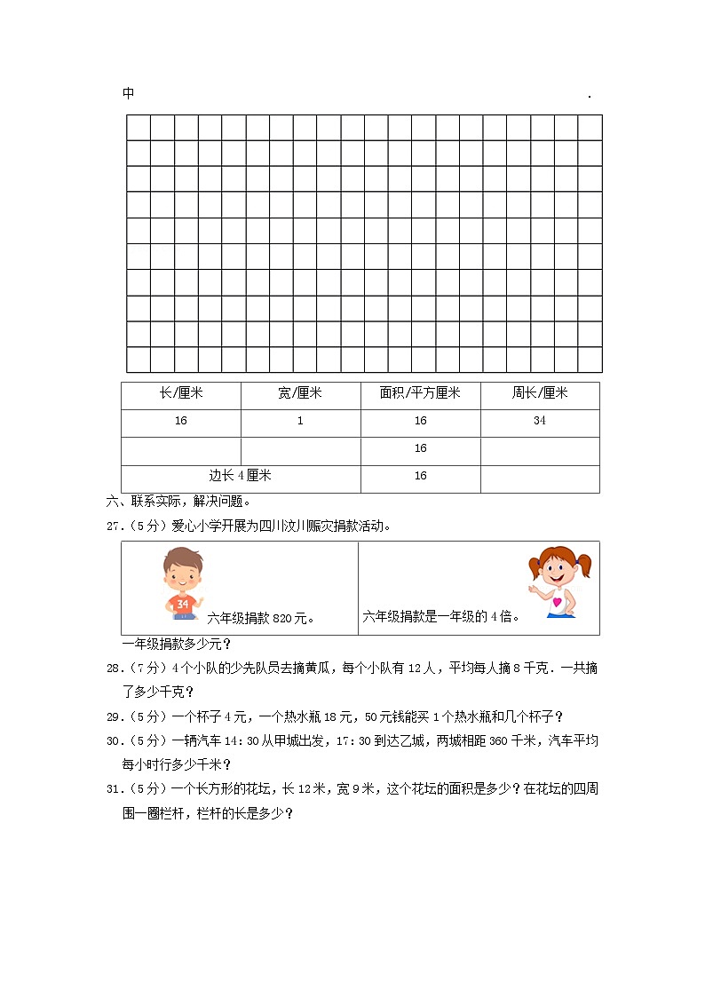 2022年四川省成都市成华区小升初真题数学试卷及答案03