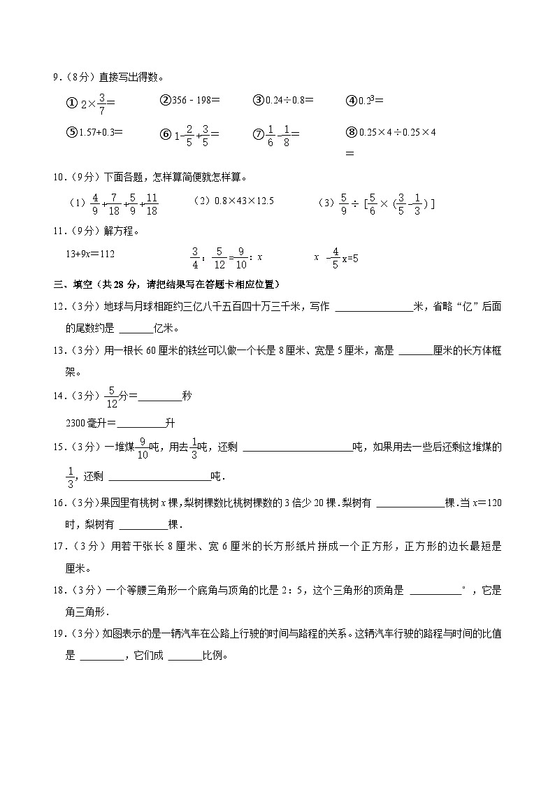 江苏省苏州市虎丘区2023-2024学年六年级下学期期末考试数学试卷第2页