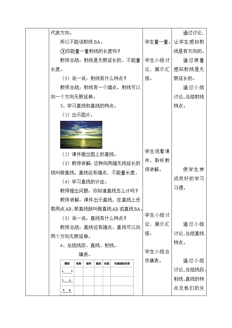 北师大版小学数学四年级上册第二单元第1课时《线的认识》课件+教案03