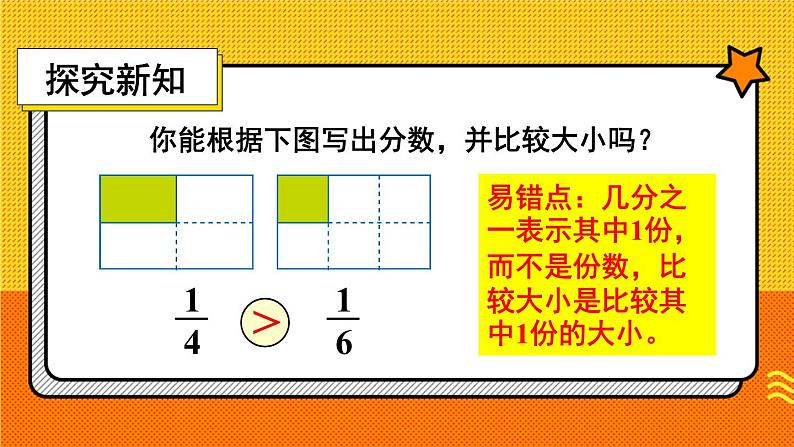 人教版数学三年级上册 8.1  第2课时 比较几分之一的大小 PPT课件第5页