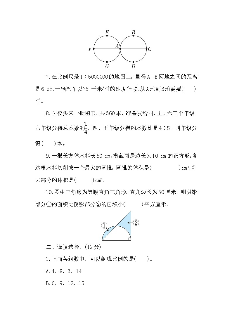 期末达标测试卷 （试题）-2023-2024学年北师大版数学六年级下册第2页