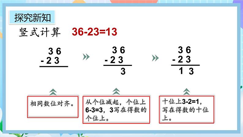 人教版数学二上 2.2.1《两位数减两位数（不退位）笔算》课件+教案+课后练习08