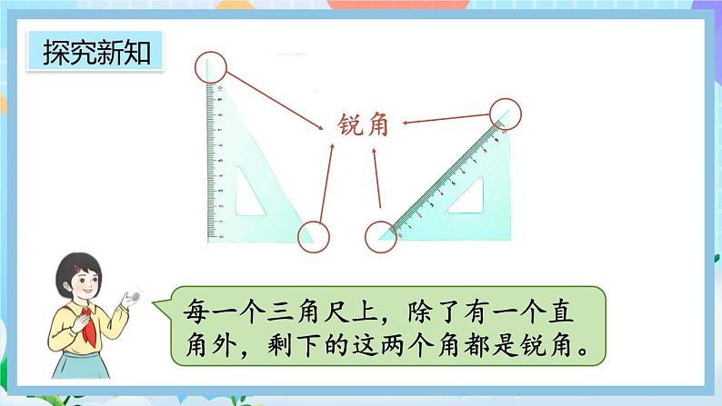 人教版数学二上 3.3《认识锐角和钝角》课件+教案+课后练习06