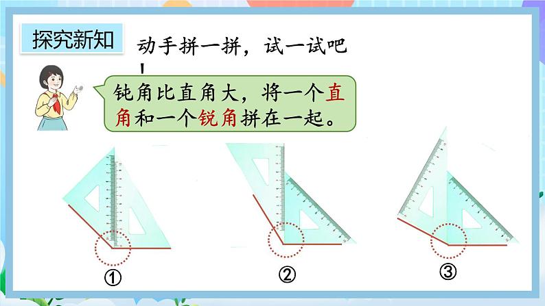 人教版数学二上 3.4《用一副三角尺拼出一个钝角》课件+课后练习05