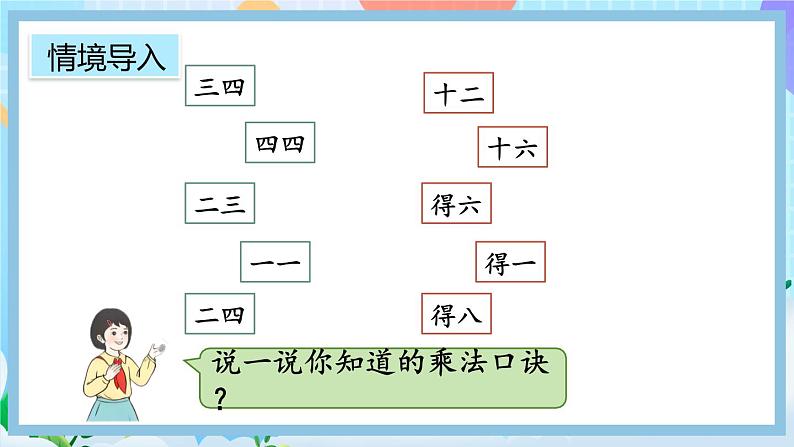 人教版数学二上 4.2.4《4和1的乘法口诀》课件+教案+课后练习02