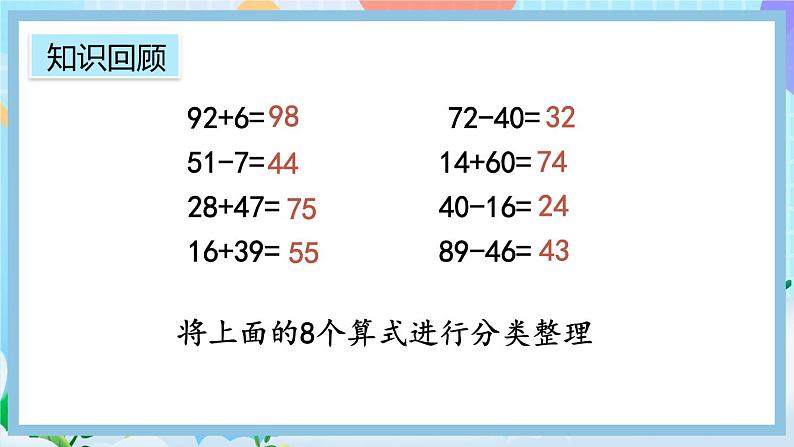 人教版数学二上 9.1《100以内的加减法》课件+教案+课后练习02