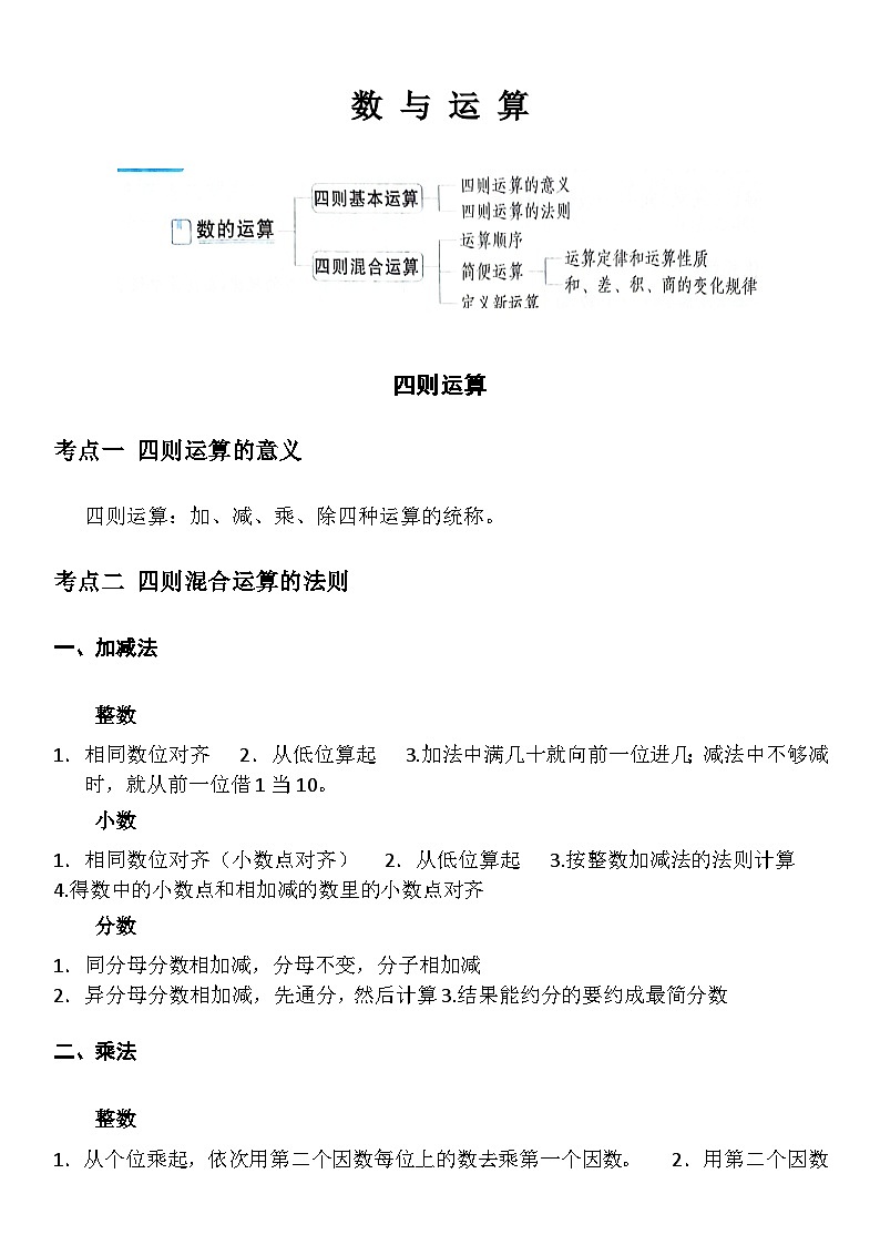 六年级总复习3《数的运算》知识归纳第2页