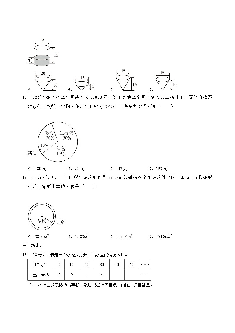 陕西省咸阳市永寿县部分小学2023-2024学年六年级下学期期末数学试卷03