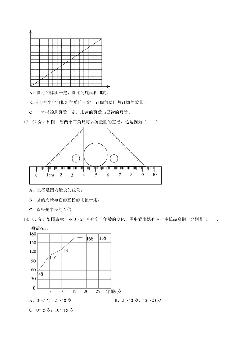 2024年河南省郑州市巩义市小升初数学试卷附答案解析第3页