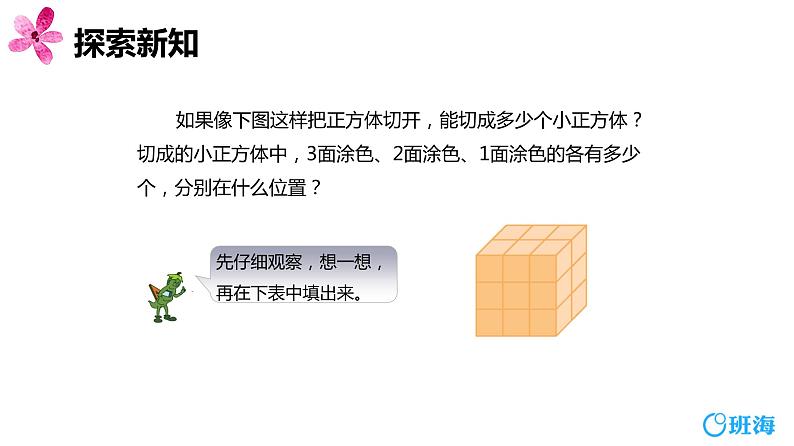 【同步备课】第一单元 第七课时 表面涂第色课时的正方体 课件  六年级数学上册（苏教版）第7页