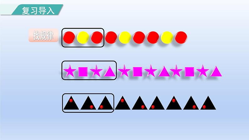2024一年级数学下册第7单元找规律2图形和数字的排列规律课件（人教版）02