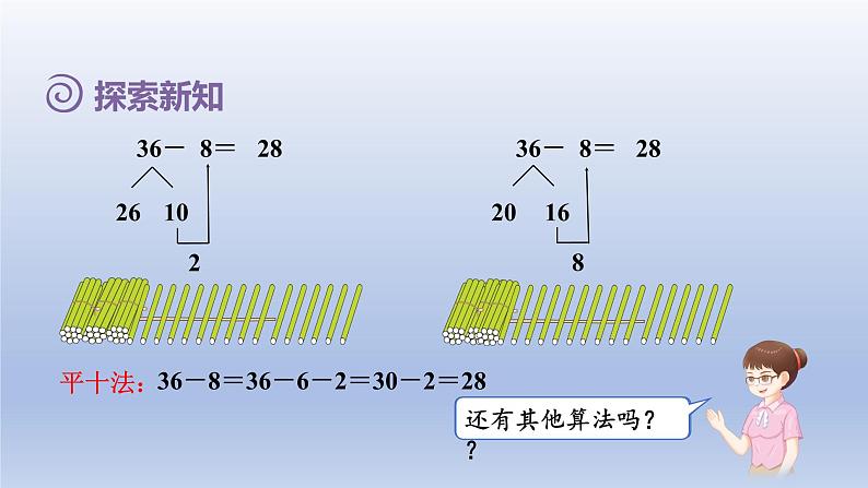 2024一年级数学下册第6单元100以内的加法和减法一5两位数减一位数退位课件（人教版）04