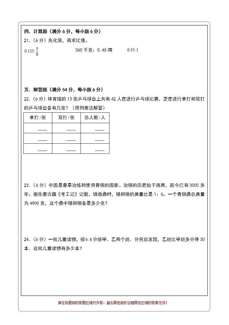 苏教版数学六年级下册第三单元《 解决问题的策略》复习课件+单元解读+知识清单+单元测试02