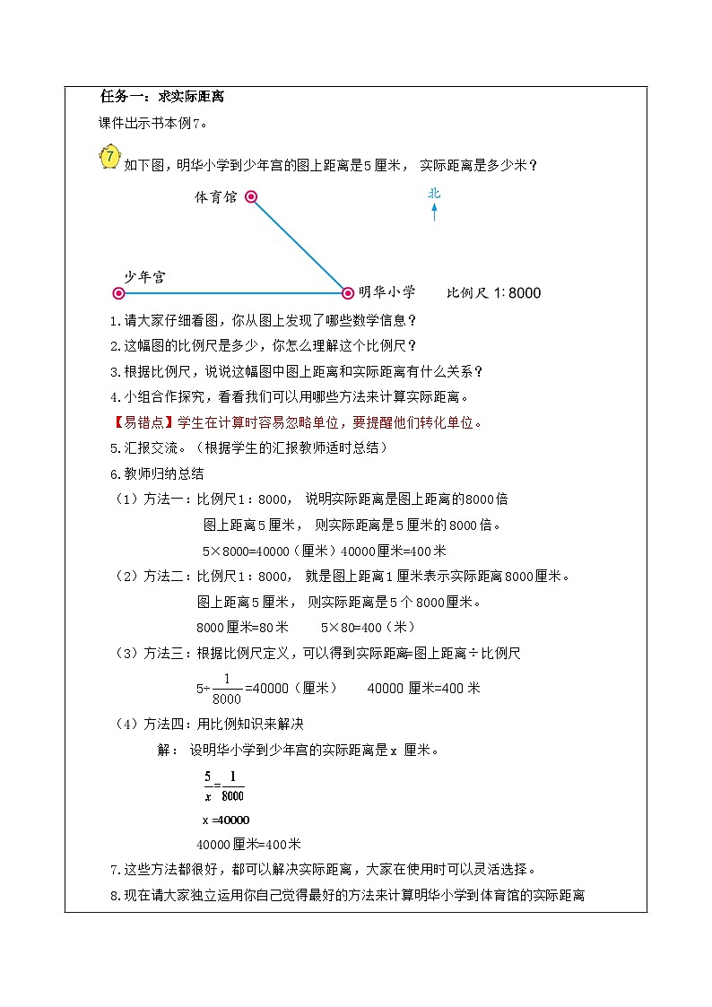 苏教版数学六年级下册4.6《比例尺的应用》课件+教案+分层作业+学习任务单02