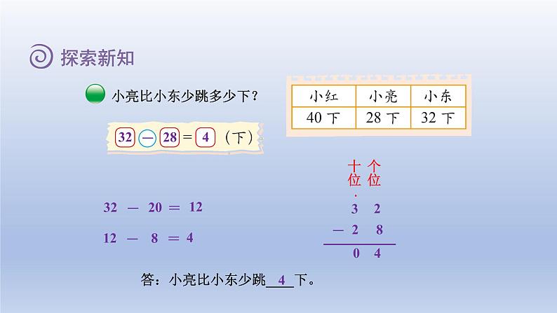 2024一年级数学下册第6单元加与减三4跳绳课件（北师大版）第5页