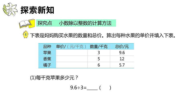 【同步备课】第五单元 第二课时 小数除以整数（课件） 五年级数学上册（苏教版）06