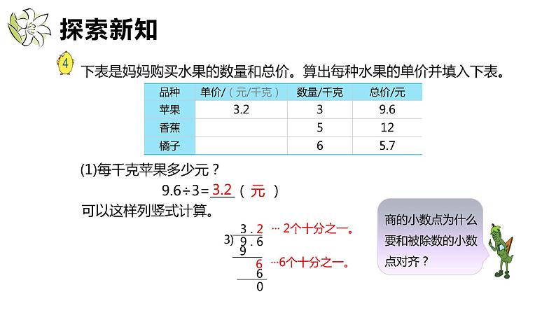 【同步备课】第五单元 第二课时 小数除以整数（课件） 五年级数学上册（苏教版）08