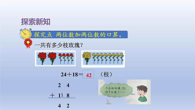 2024一年级数学下册第7单元100以内的加法和减法二4两位数加两位数的口算课件（冀教版）04